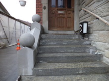 gebude: Villa Vock Wohlen, Treppenaufgang nach der\r\nRestaurierung.