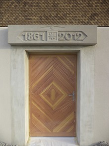 gebude: Türsturz aus Sanstein, Bauernhaus Sins