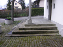kirchen-kapellen: Kapelle Anglikon, Eingangs Portal Stufen Restauration 