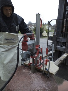 team-at-work: Naturstein bohren , Zoran Simic
