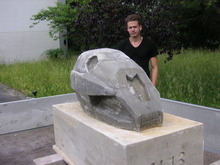 team-at-work: Michael Vock, Beton Skulptur 